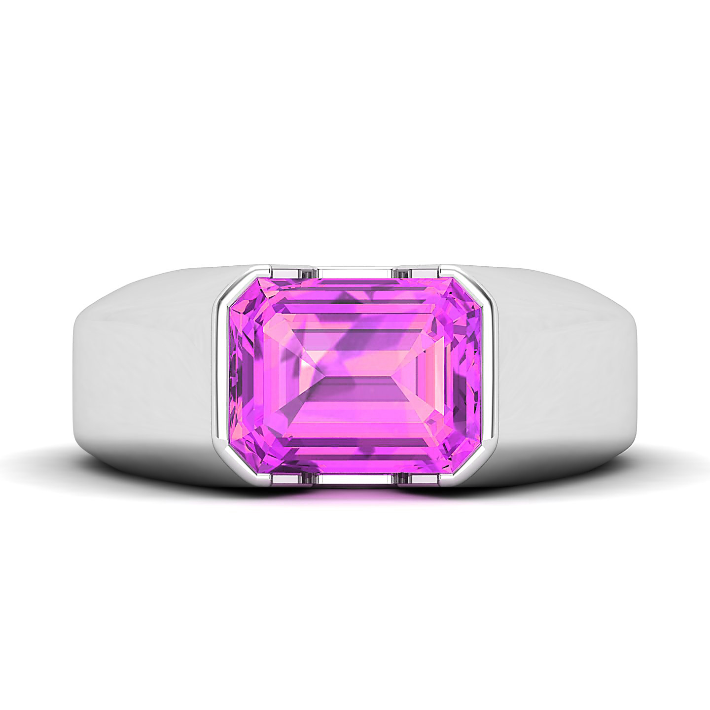 Bespoke Art Deco Pink Sapphire Ring