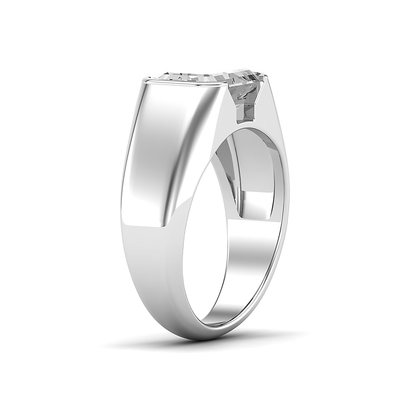 Bespoke Art Deco White Sapphire Ring