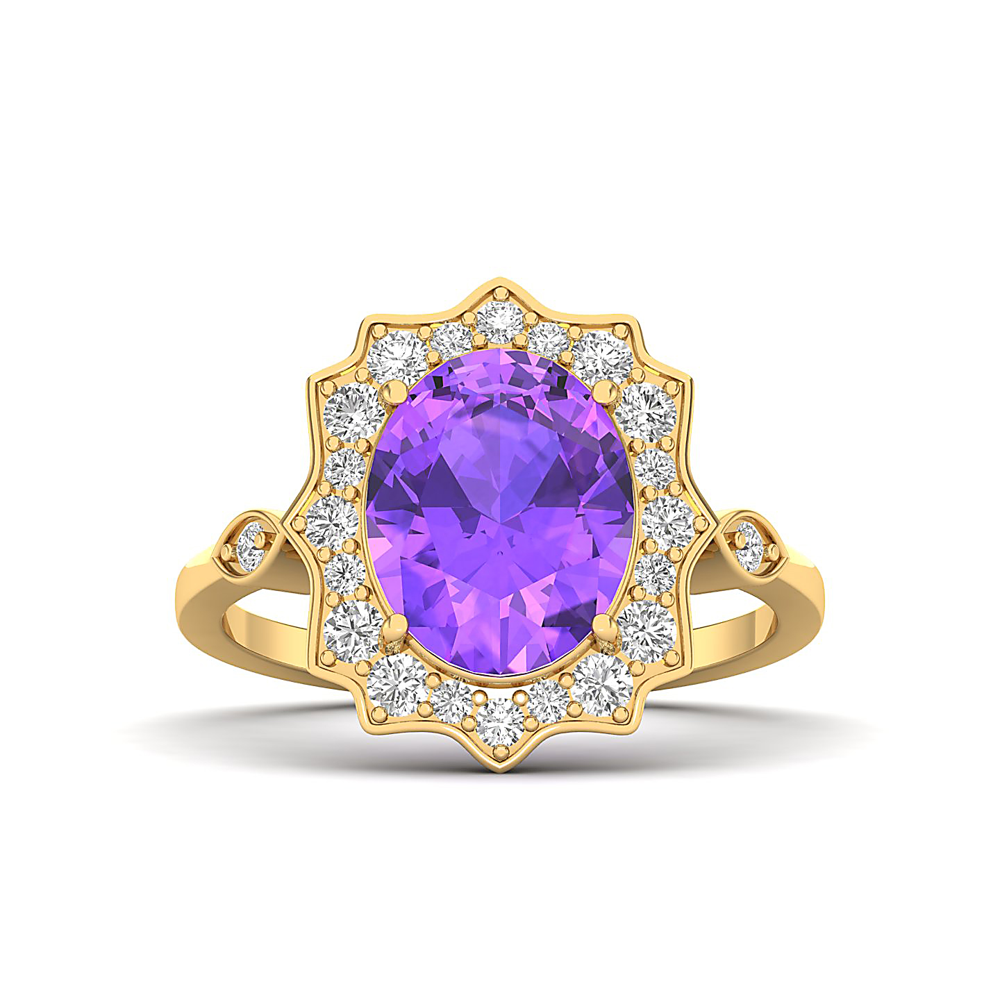 Bewitching Amethyst Gold Ring