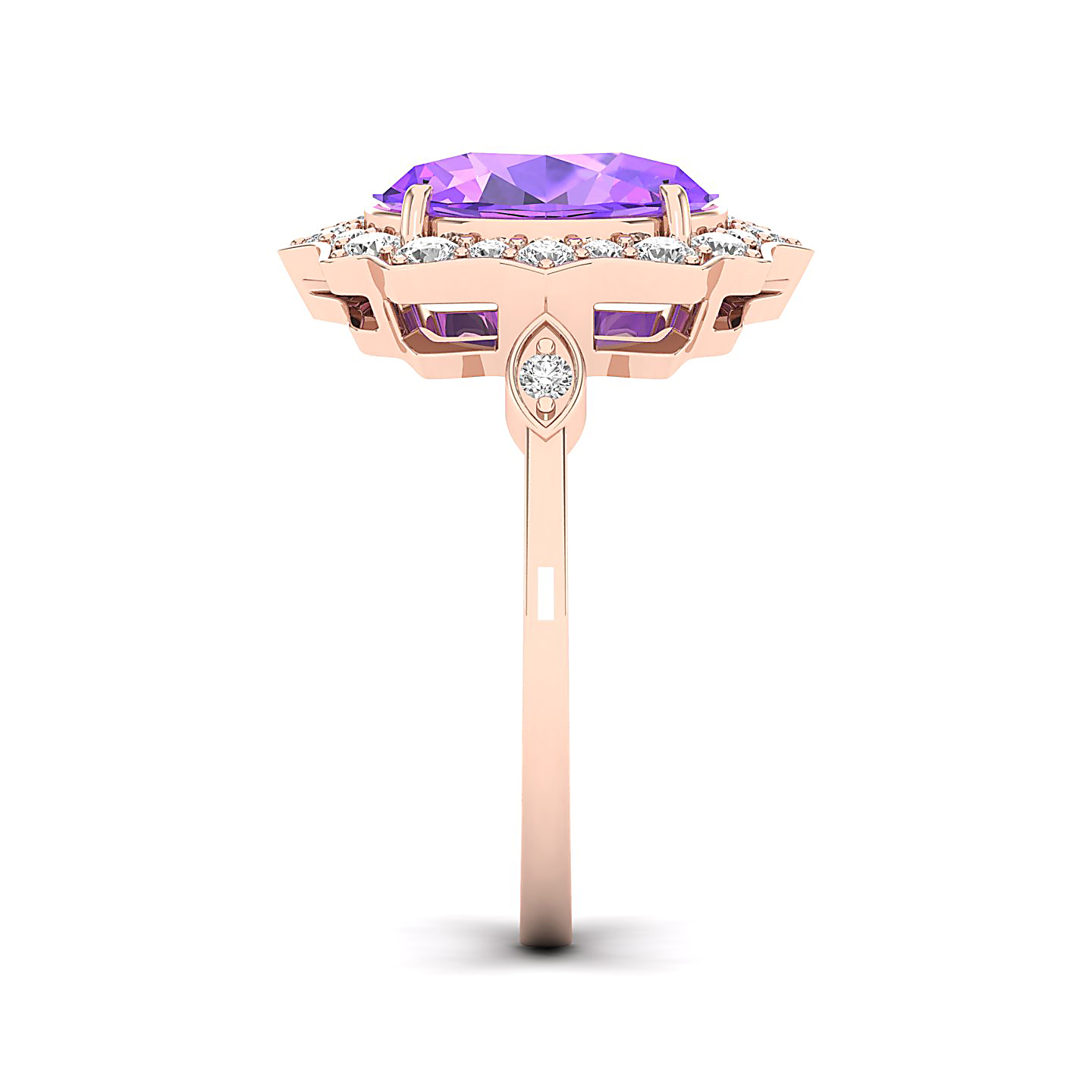 Bewitching Amethyst Gold Ring