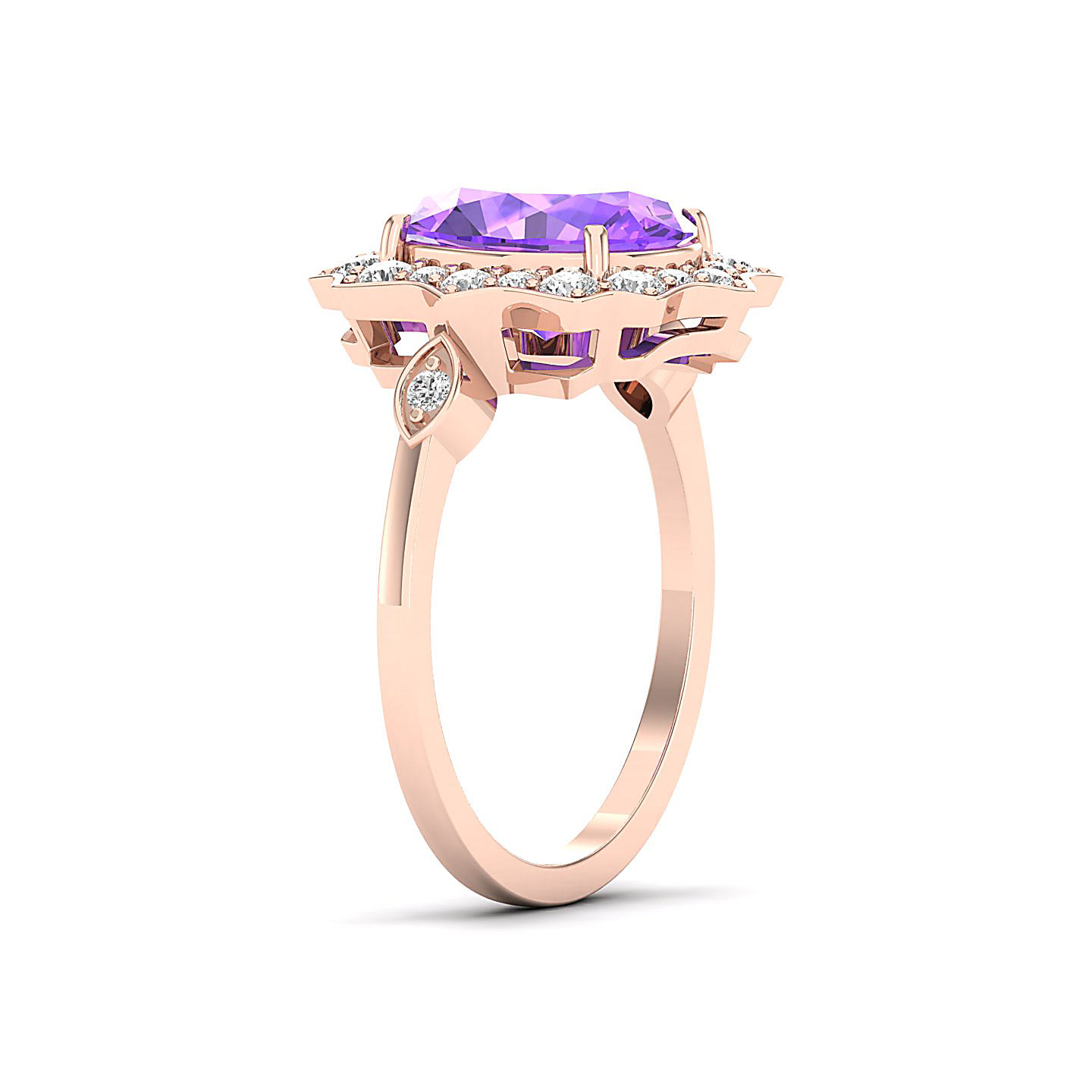 Bewitching Amethyst Gold Ring
