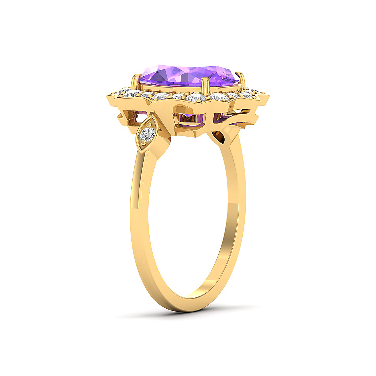 Bewitching Amethyst Gold Ring