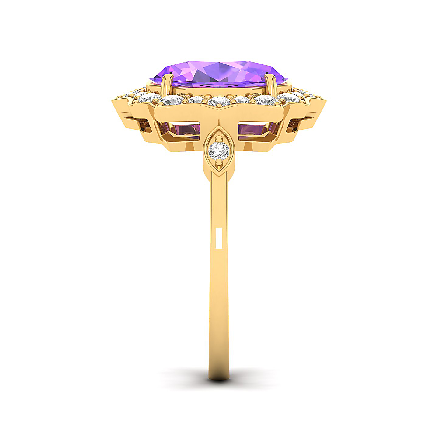 Bewitching Amethyst Gold Ring