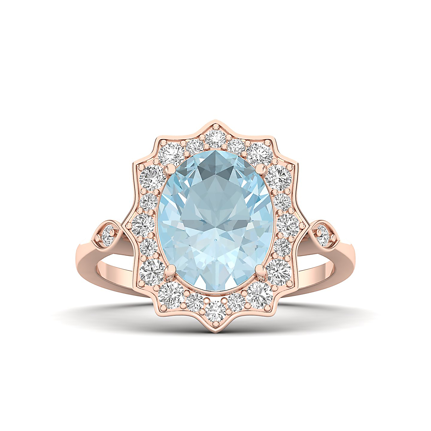 Bewitching Aquamarine Gold Ring