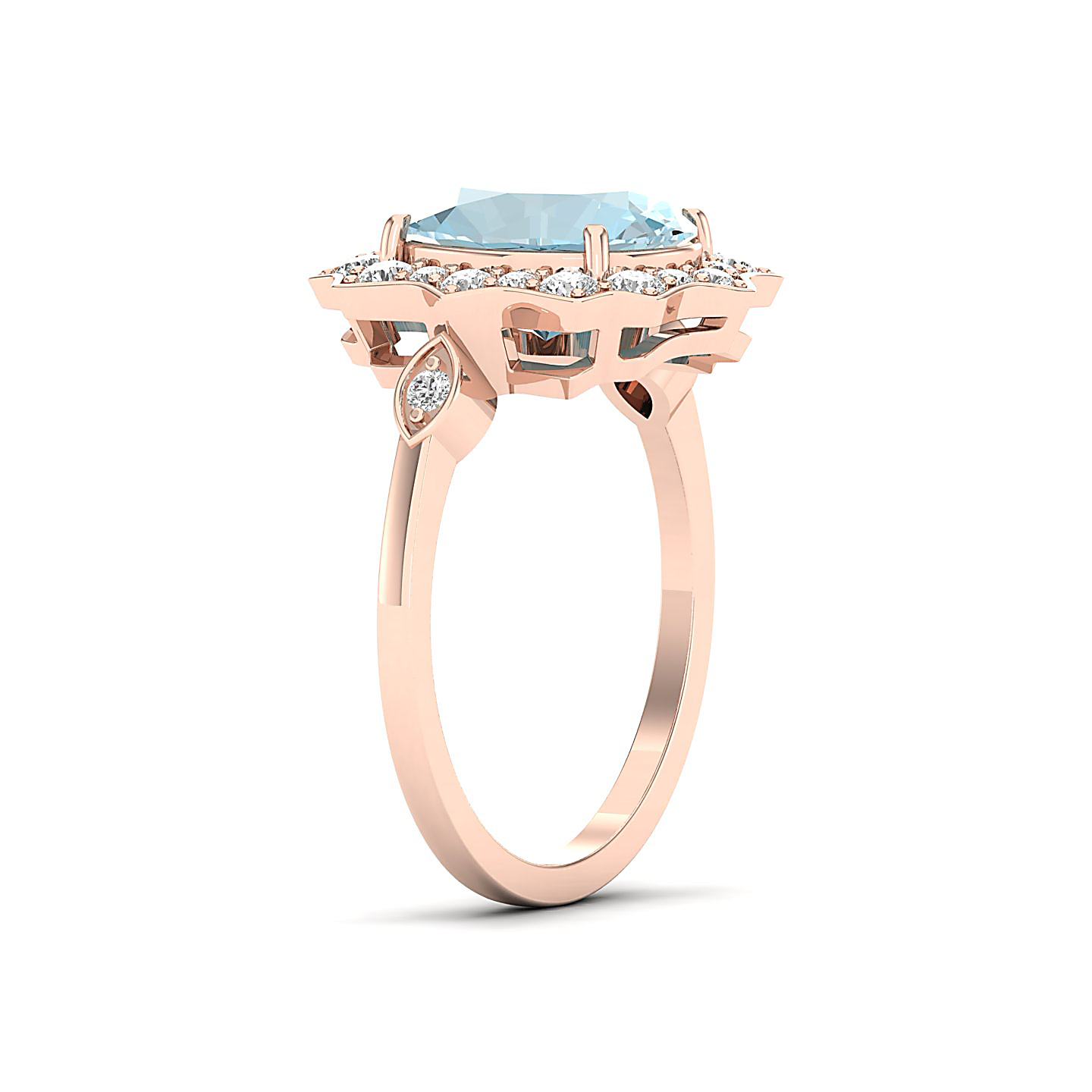 Bewitching Aquamarine Gold Ring