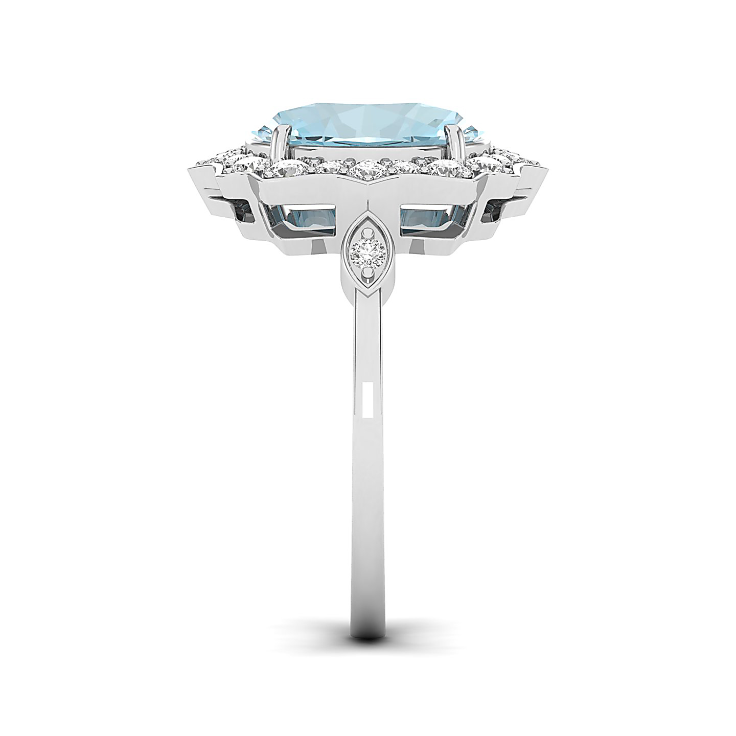 Bewitching Aquamarine Gold Ring