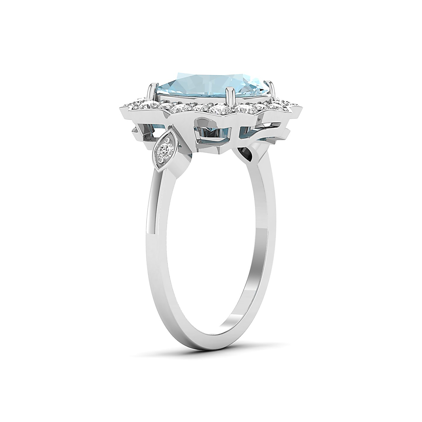 Bewitching Aquamarine Gold Ring