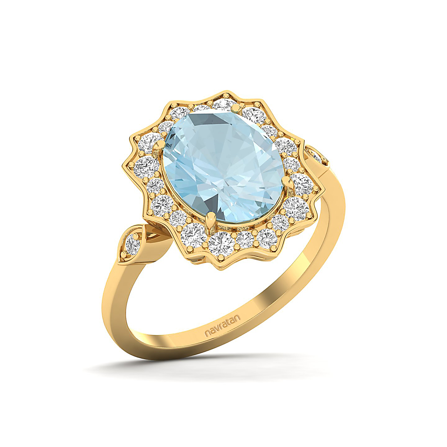 Bewitching Aquamarine Gold Ring
