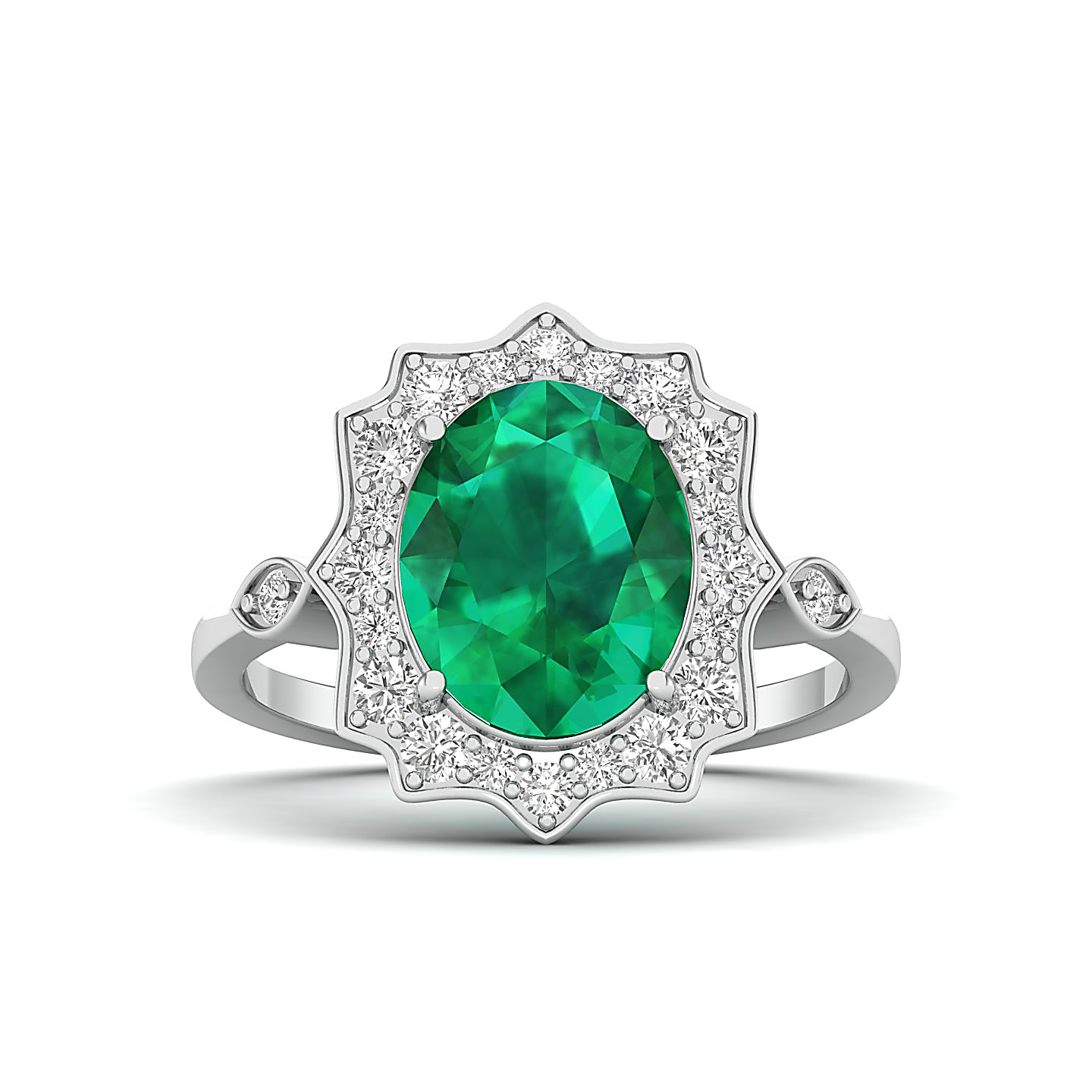 Bewitching Emerald Gold Ring