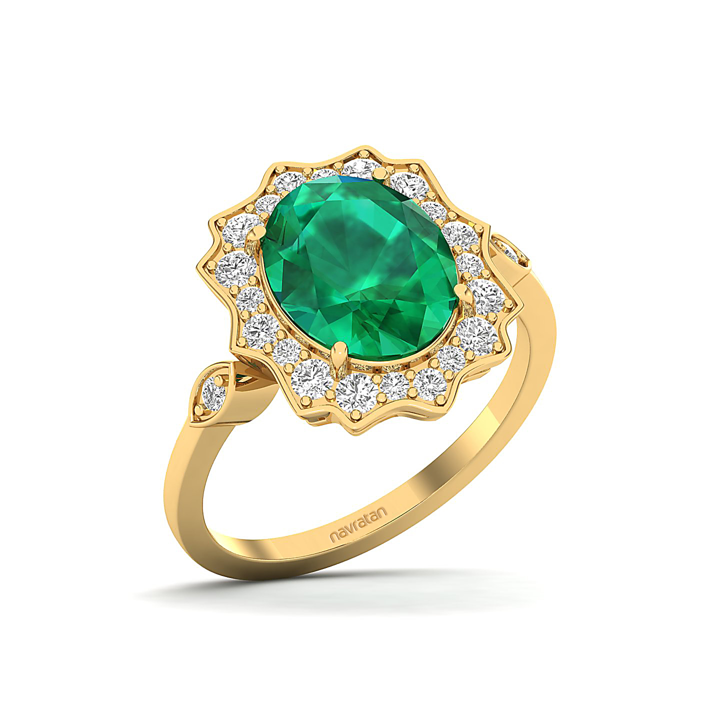 Bewitching Emerald Gold Ring