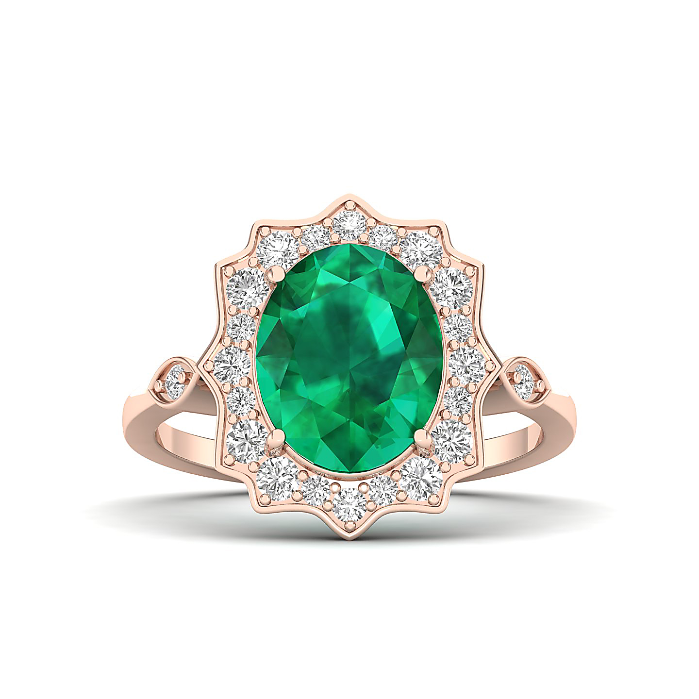 Bewitching Emerald Gold Ring