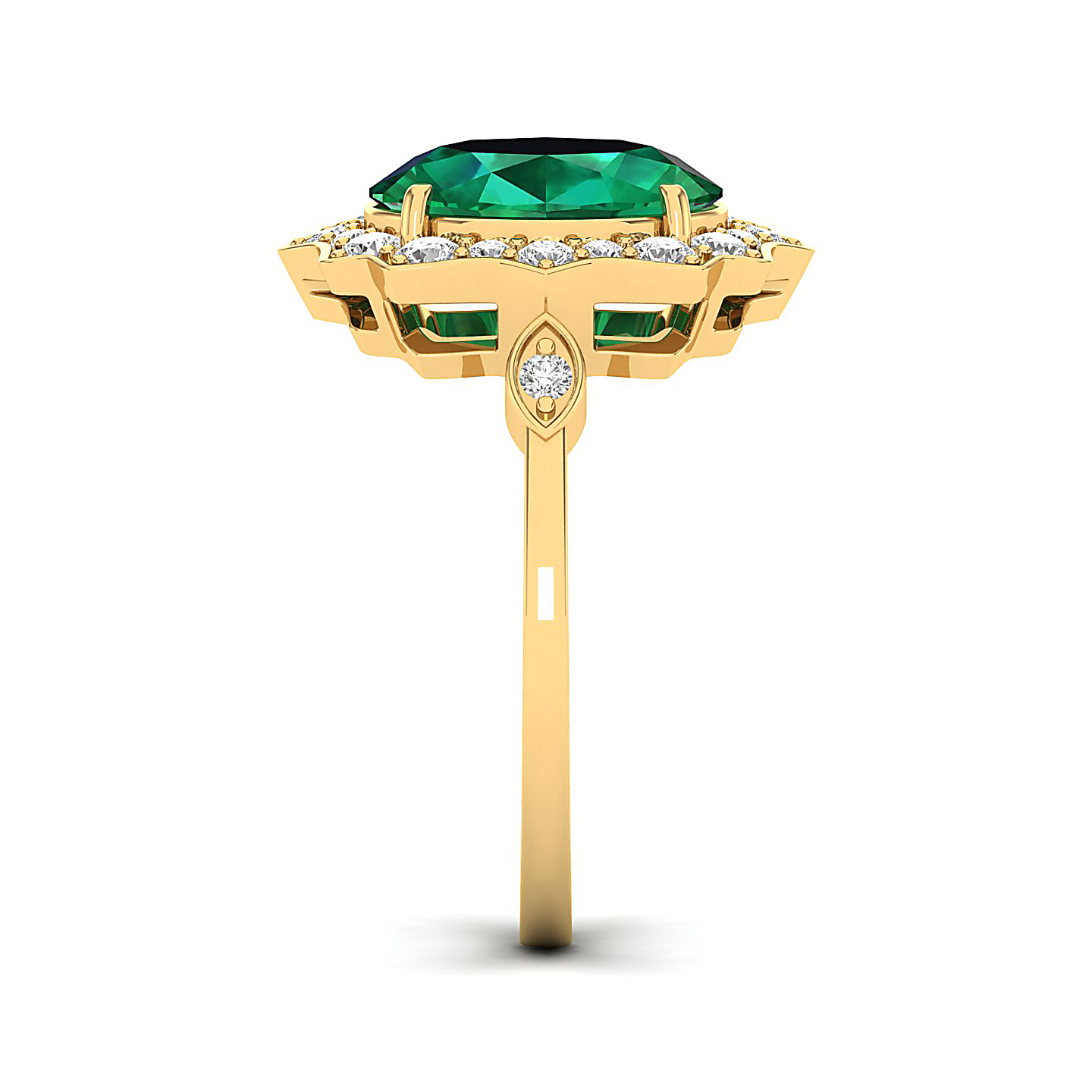 Bewitching Emerald Gold Ring
