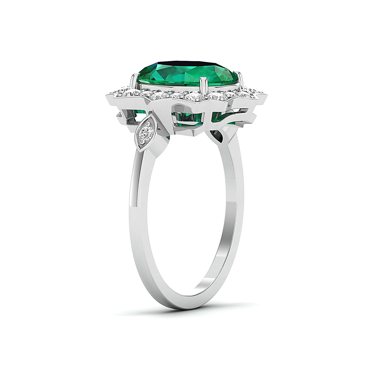 Bewitching Emerald Gold Ring