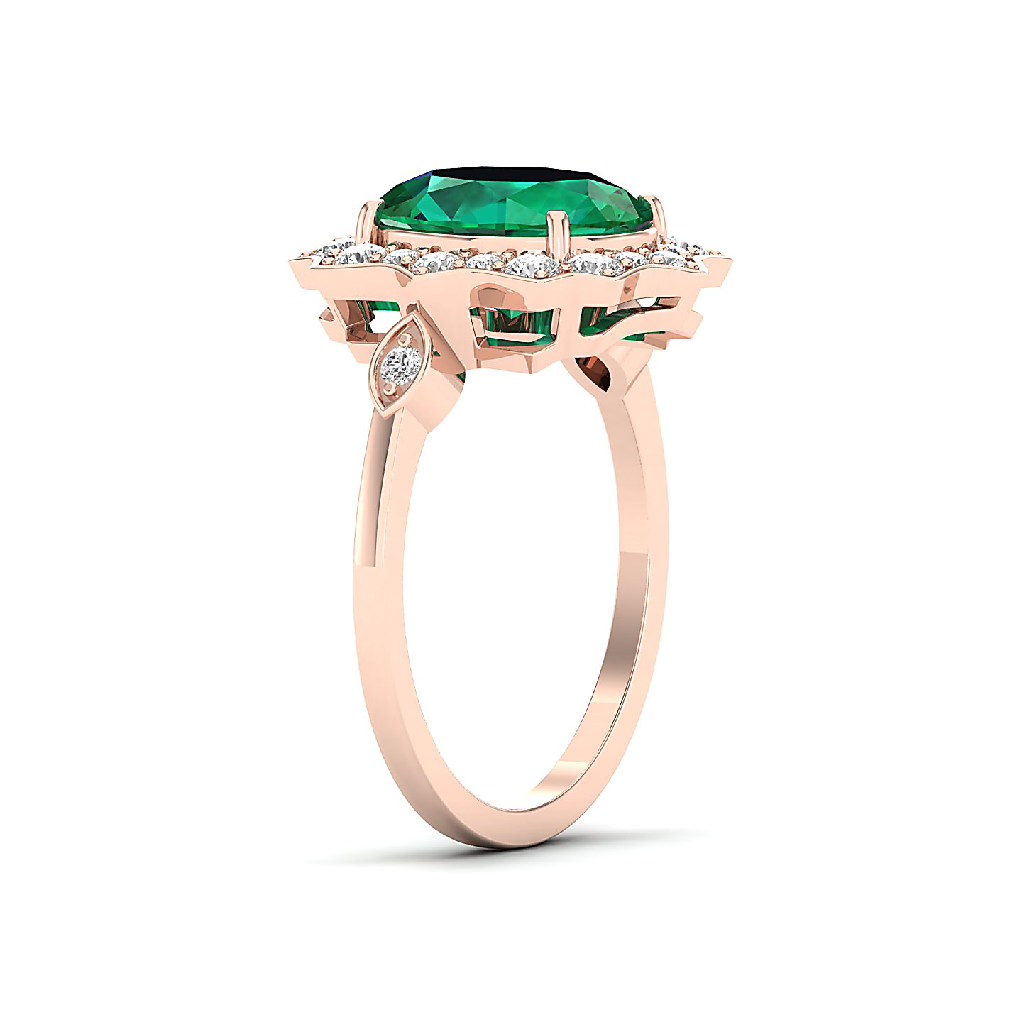 Bewitching Emerald Gold Ring