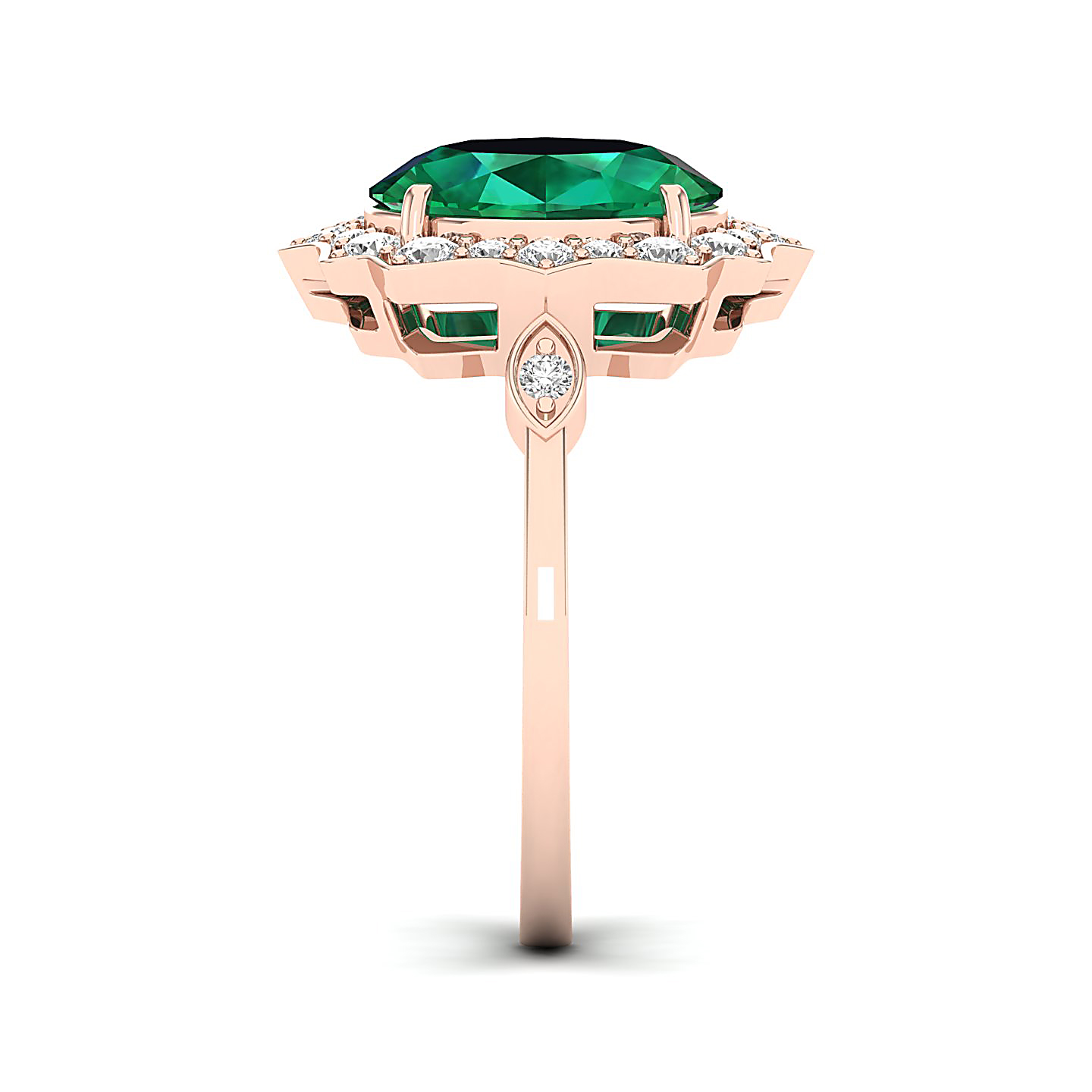 Bewitching Emerald Gold Ring