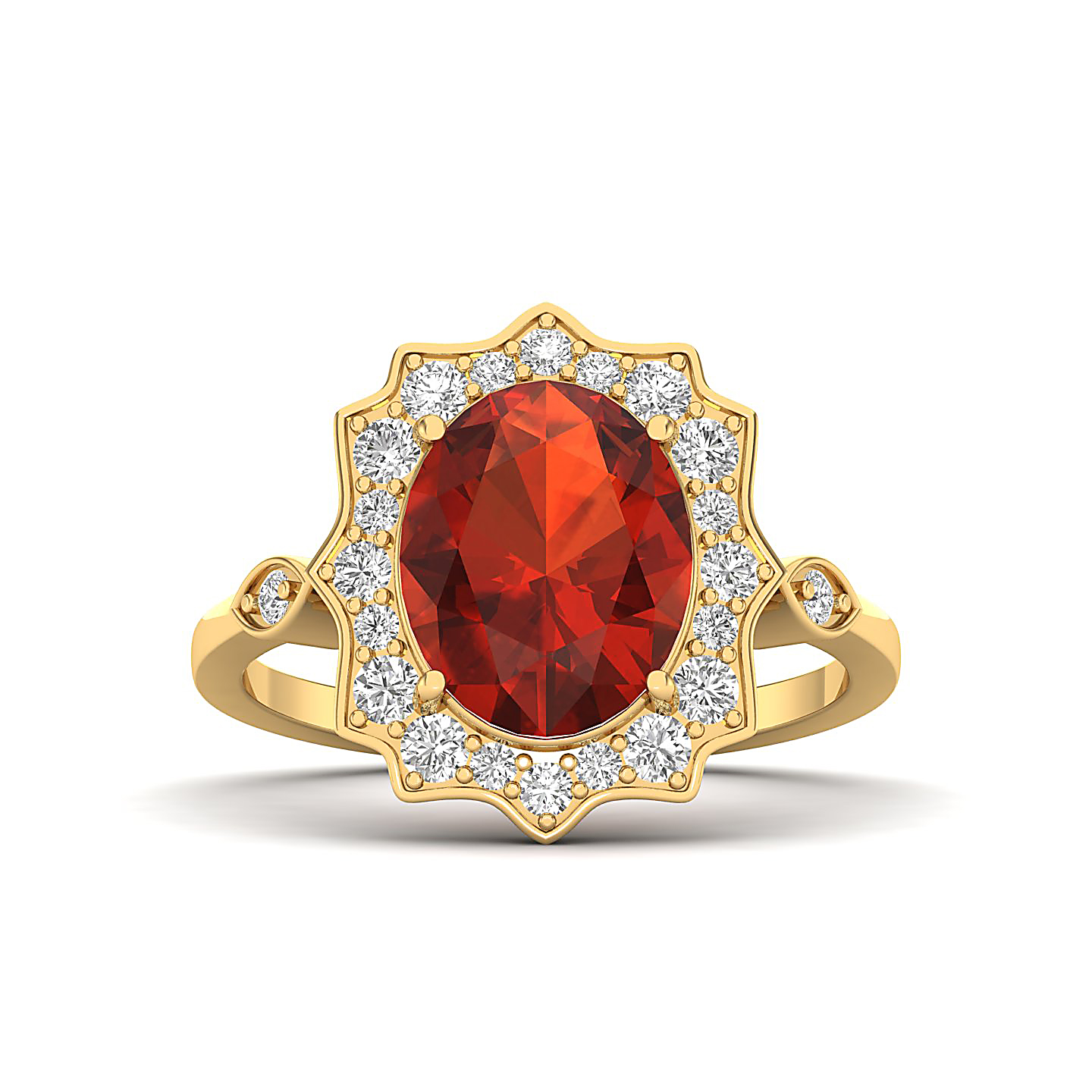 Bewitching Hessonite Gold Ring