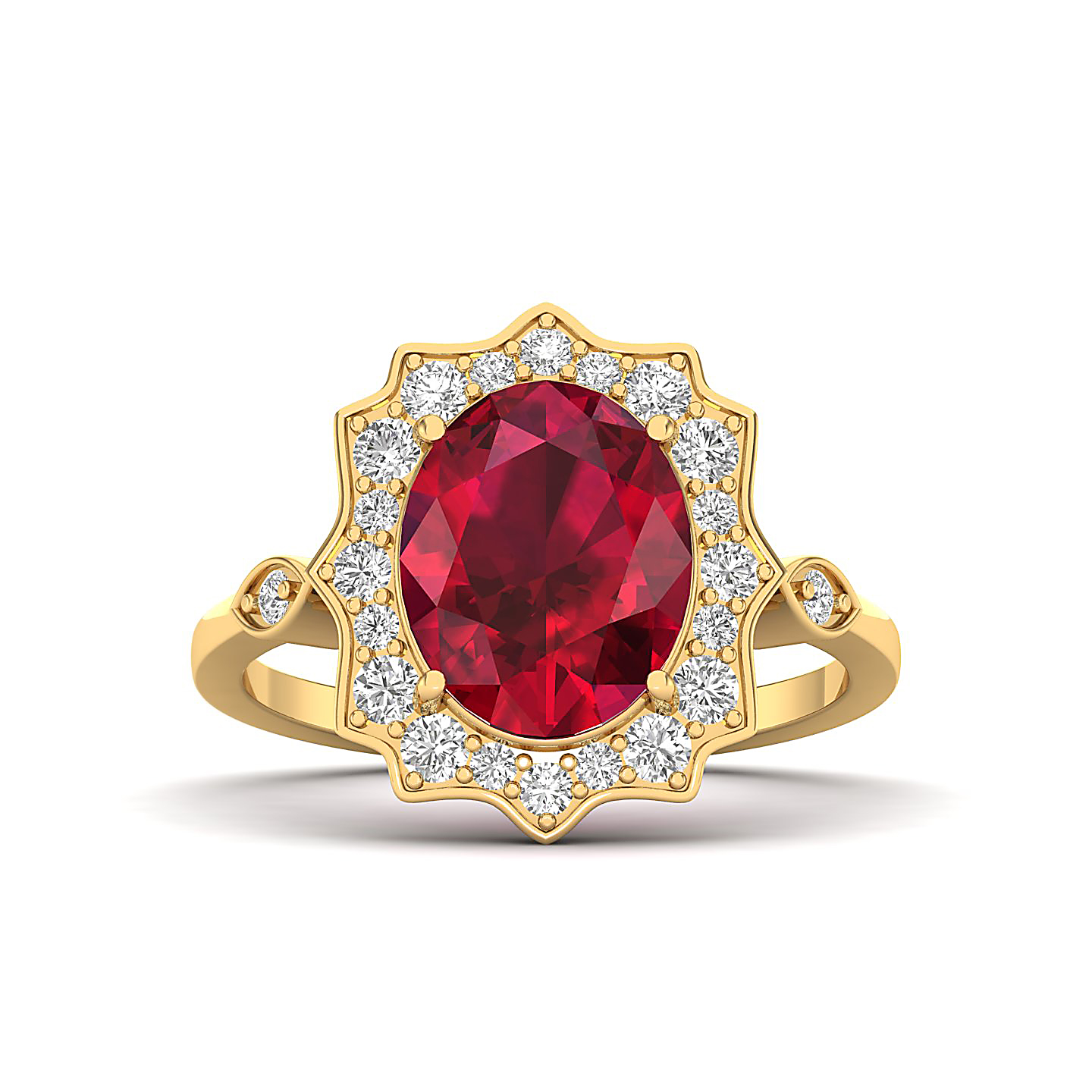 Bewitching Ruby Gold Ring