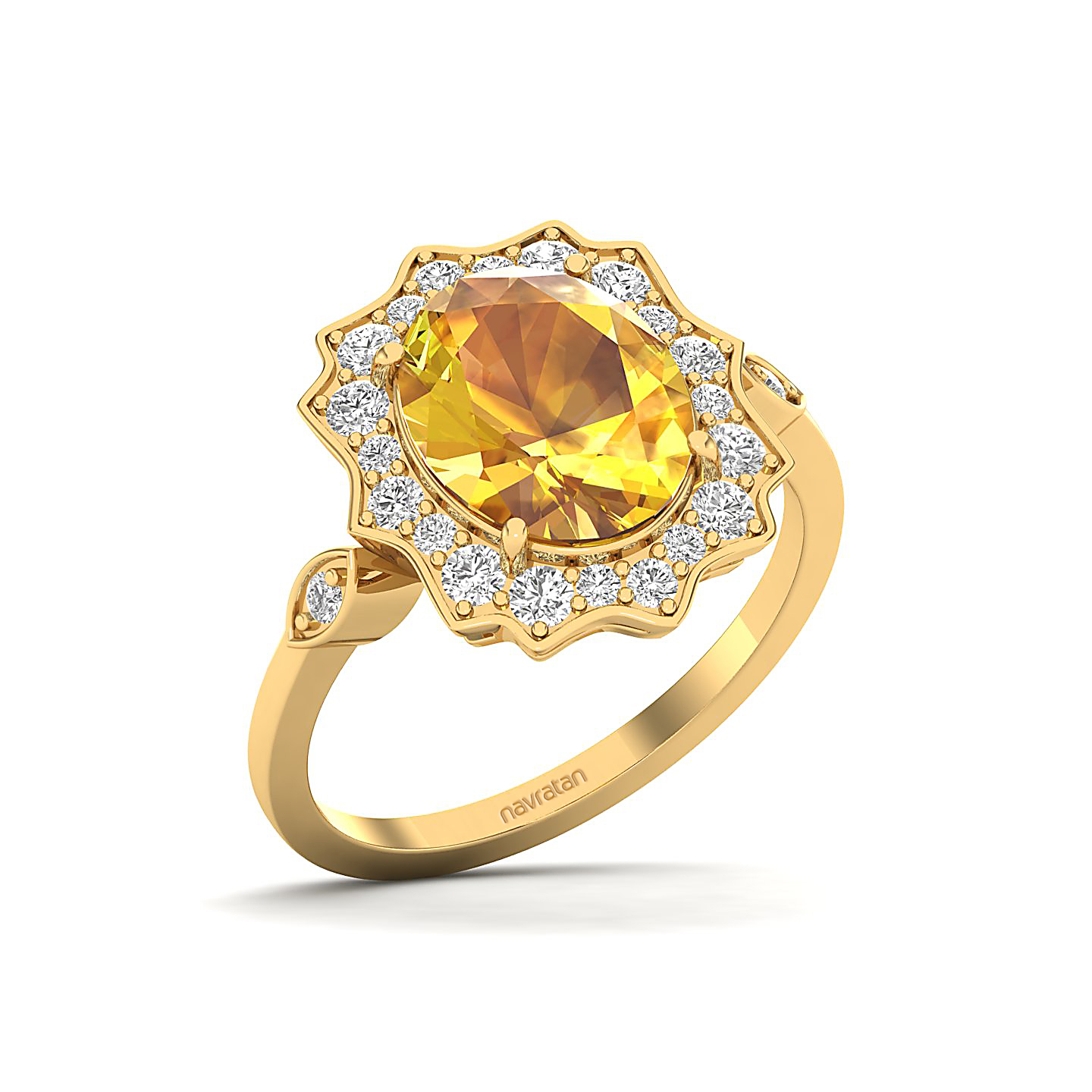 Bewitching Yellow Sapphire Gold Ring