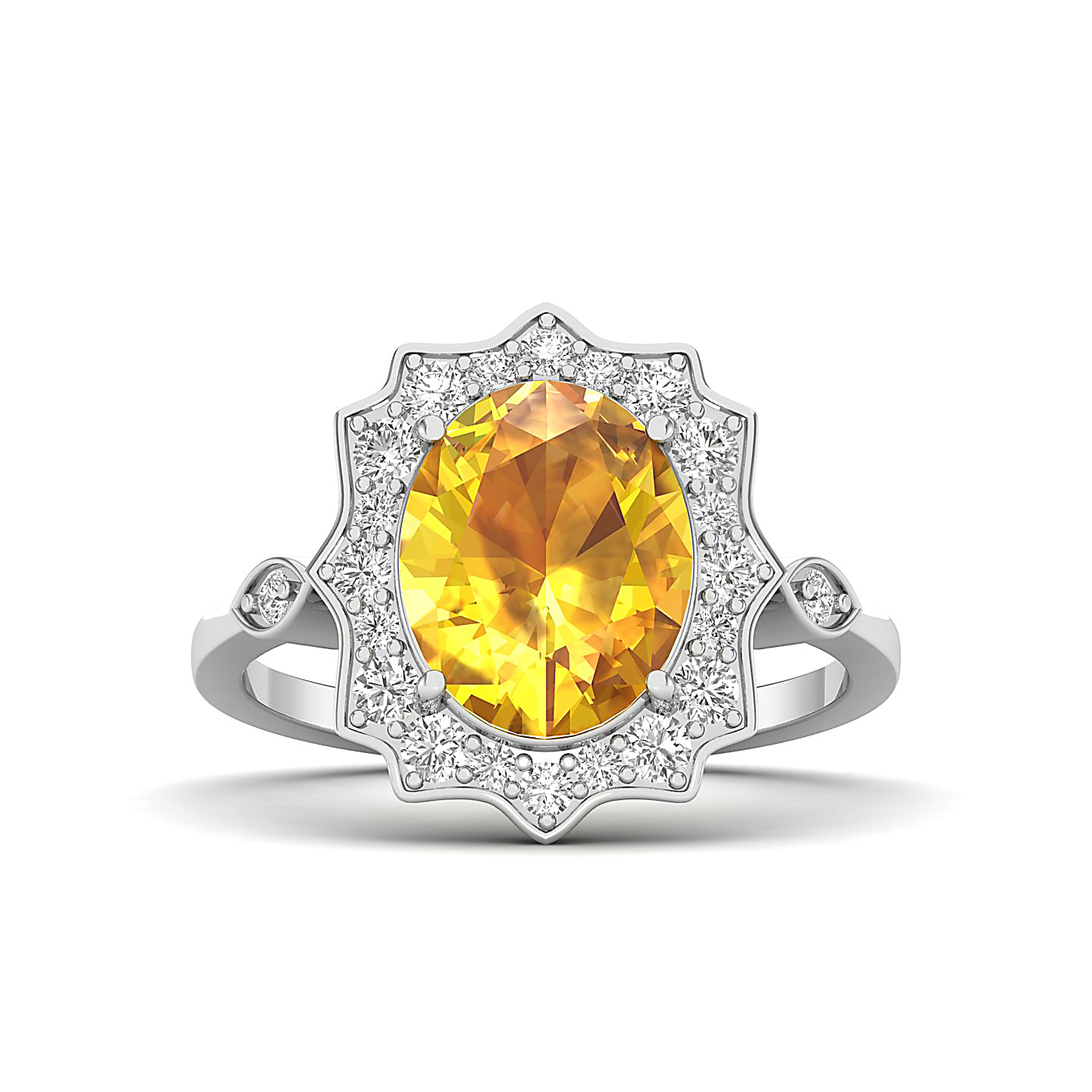 Bewitching Yellow Sapphire Gold Ring