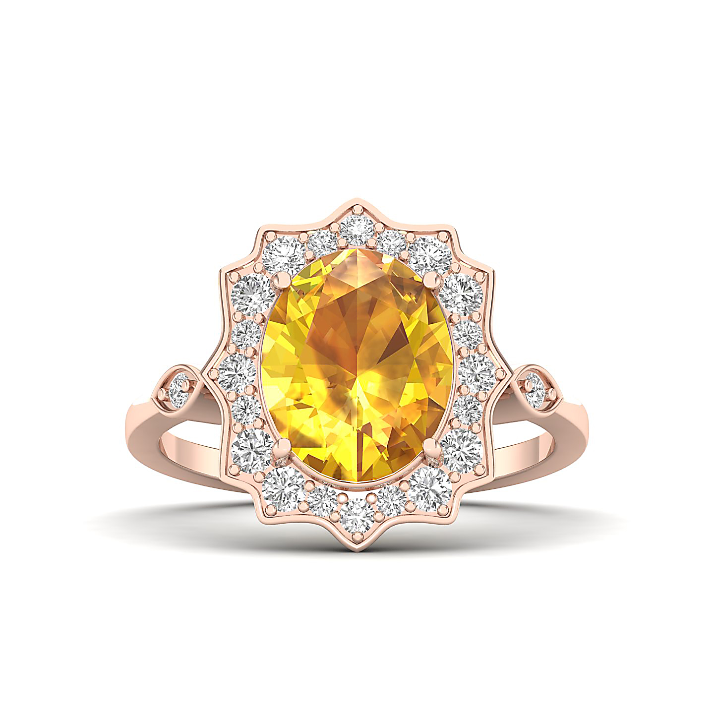 Bewitching Yellow Sapphire Gold Ring