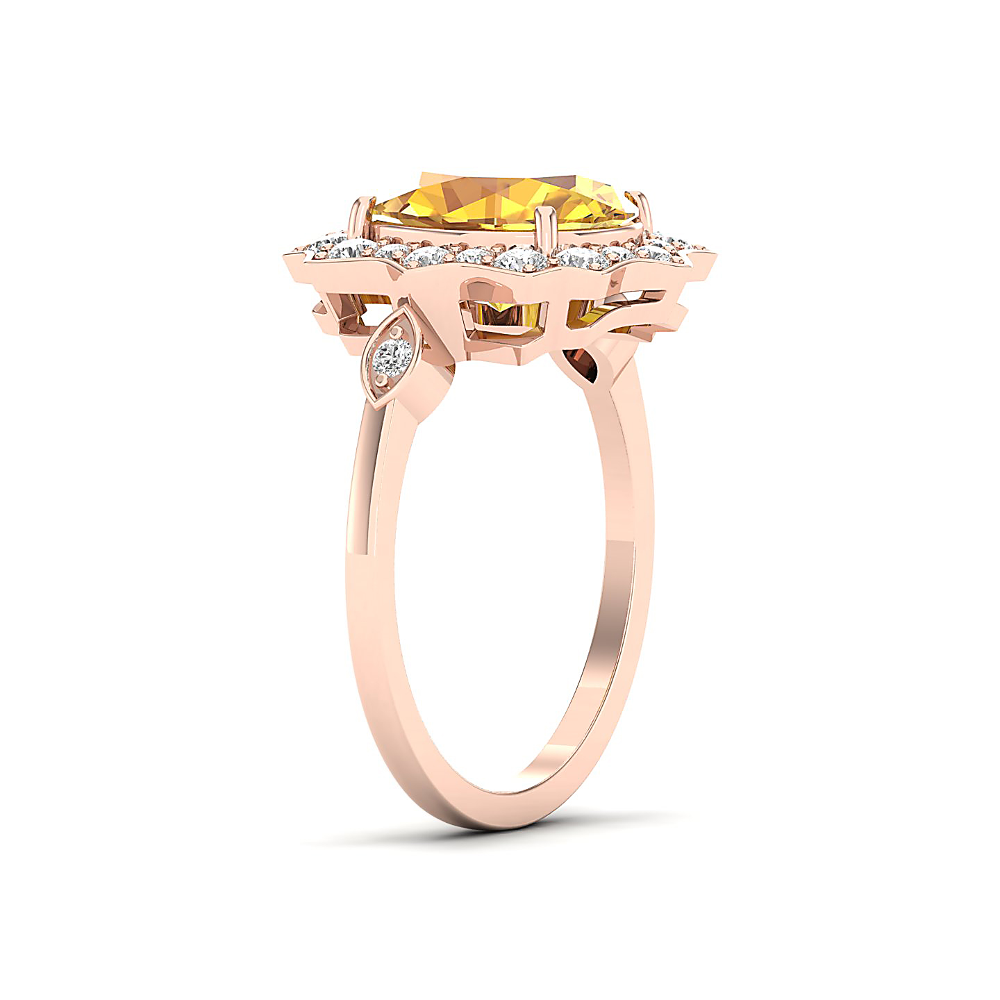 Bewitching Yellow Sapphire Gold Ring