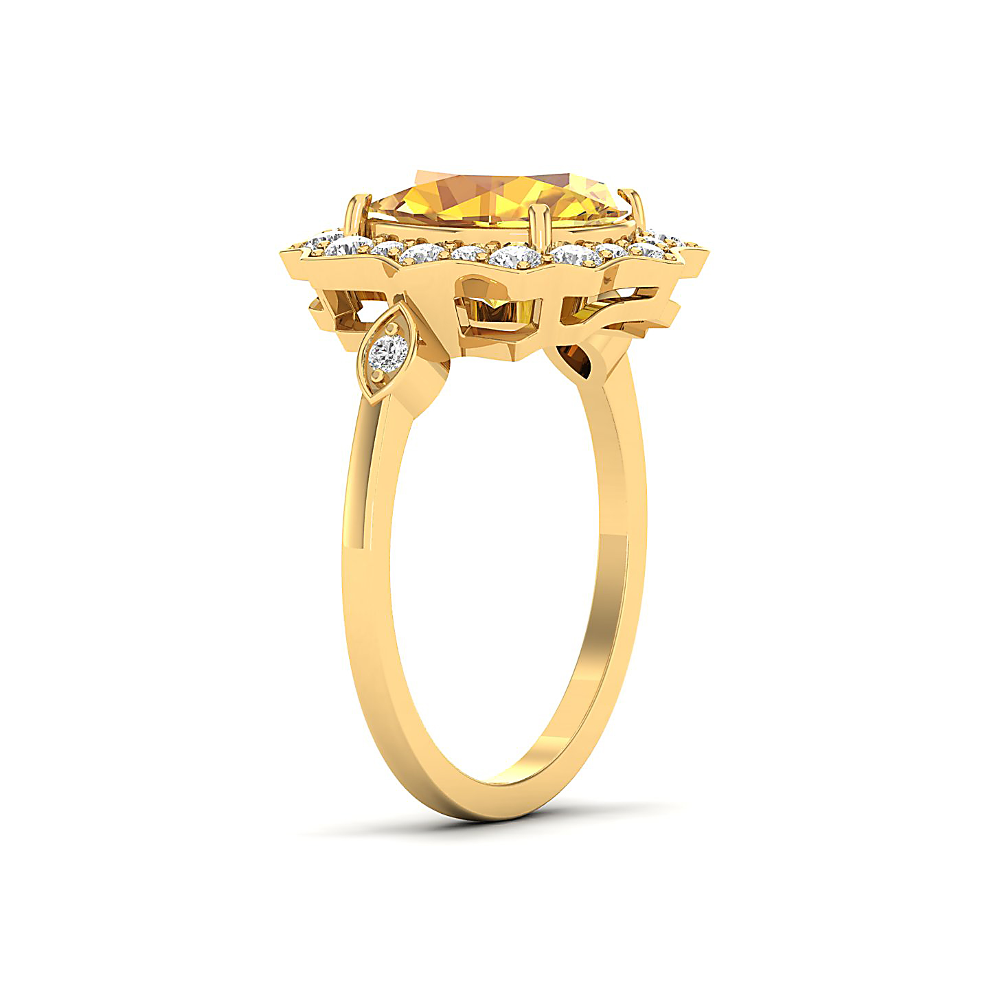Bewitching Yellow Sapphire Gold Ring