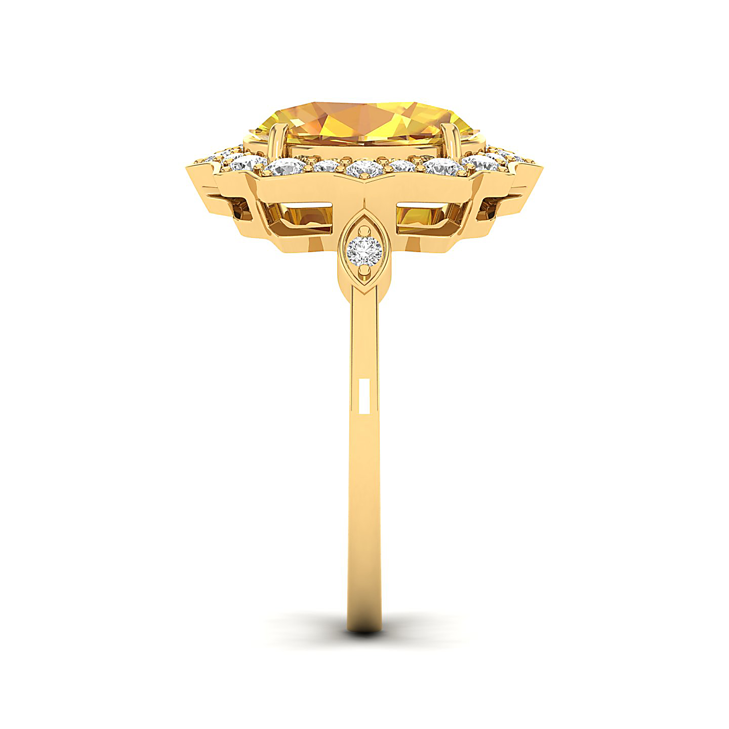 Bewitching Yellow Sapphire Gold Ring