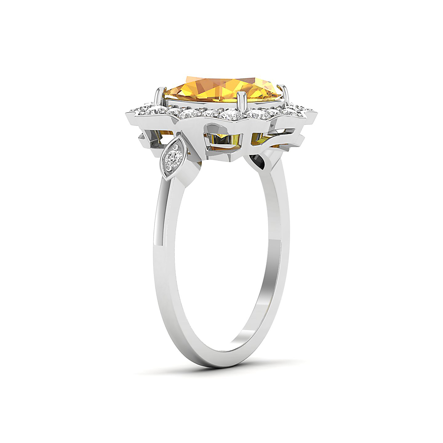 Bewitching Yellow Sapphire Gold Ring