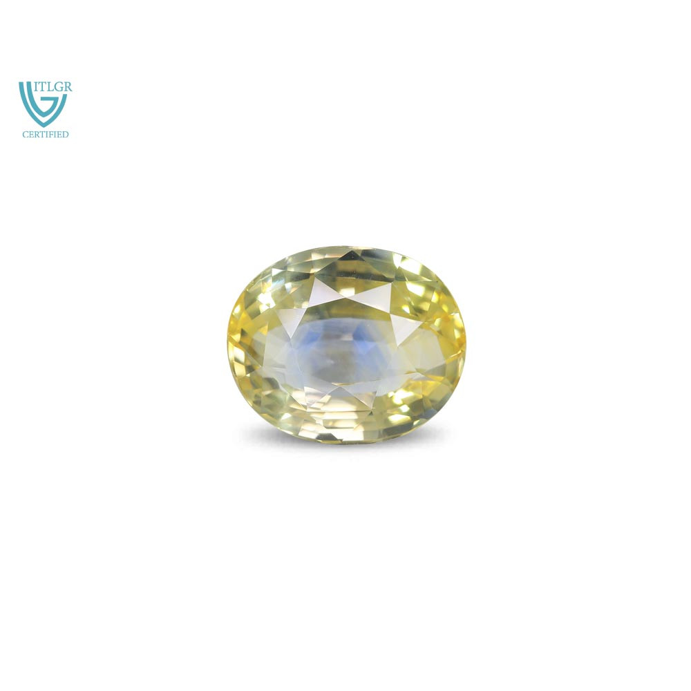 Bi-Colour Sapphire(Pitambari) - 5.98 Carat