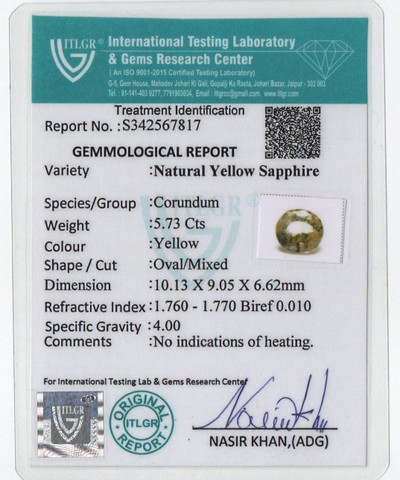 Bi-Colour Sapphire(Pitambari) - 5.73 Carat