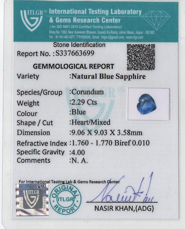 Blue Sapphire - 2.29 Carat