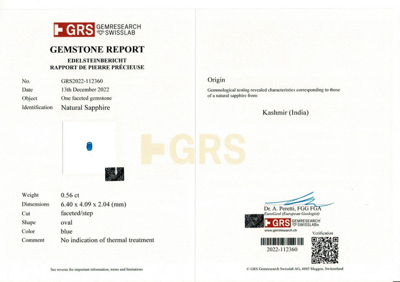 Blue Sapphire - 0.56 Carat