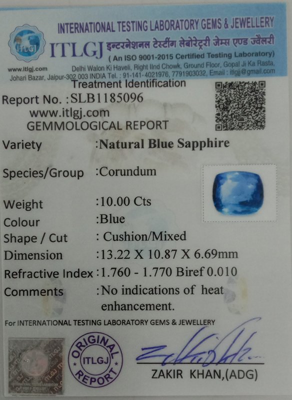Blue Sapphire - 10 Carat