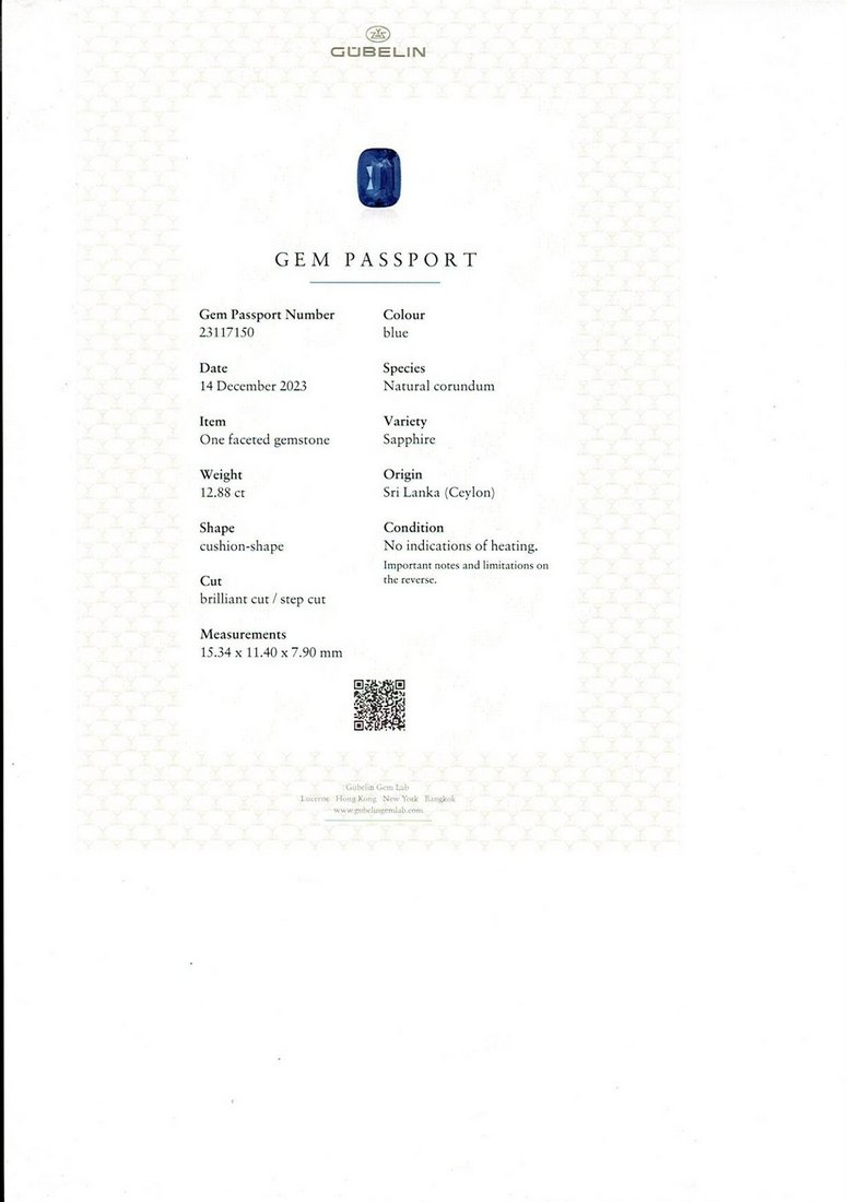 Blue Sapphire - 12.88 Carat