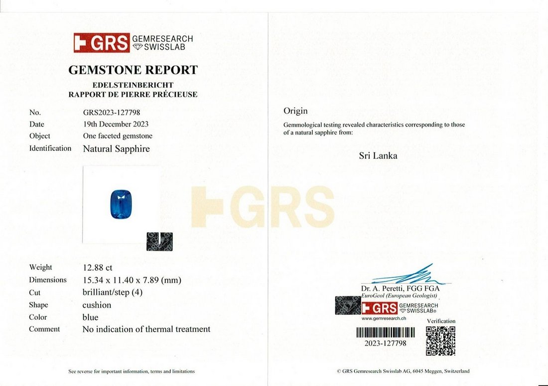 Blue Sapphire - 12.88 Carat