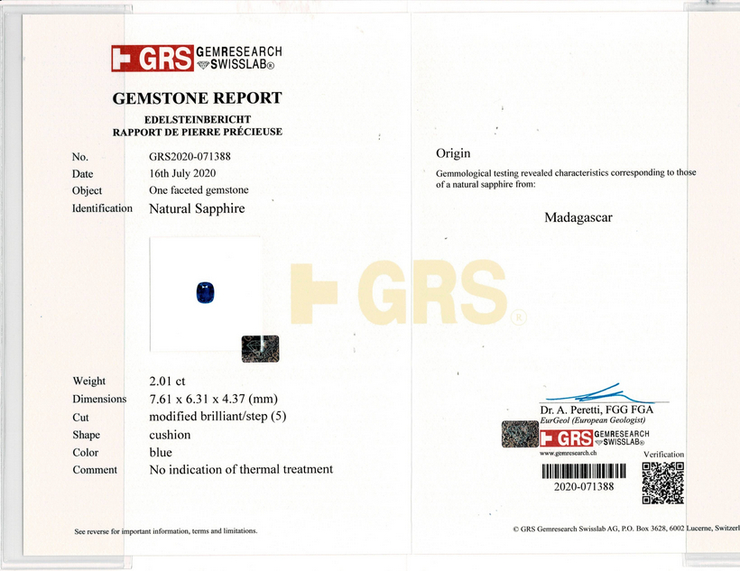 Blue Sapphire - 2.01 Carat