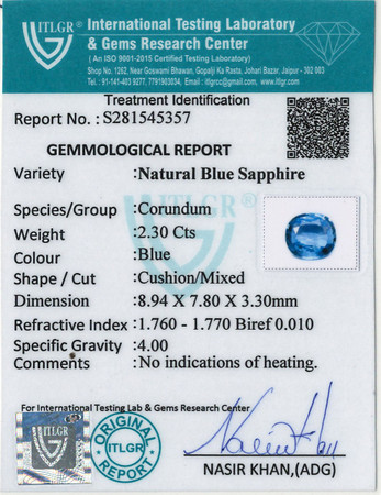 Blue Sapphire - 2.30 Carat