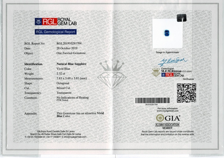 Royal Blue Sapphire - 2.52 Carat