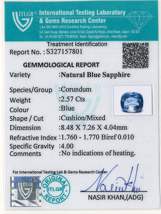 Blue Sapphire - 2.57 Carat