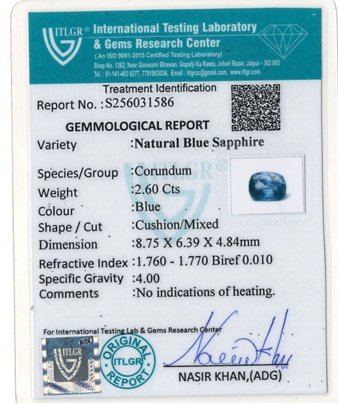 Blue Sapphire - 2.6 Carat