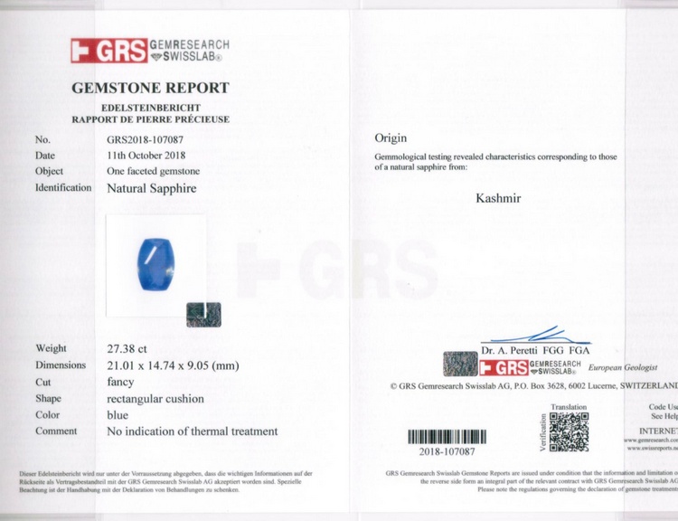 Blue Sapphire - 27.38 Carat
