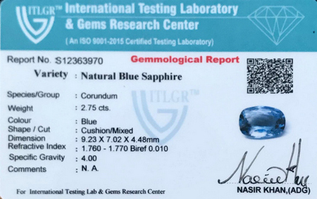 Blue Sapphire - 2.75 Carat