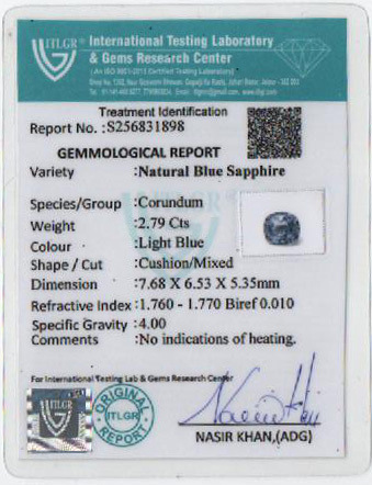 Blue Sapphire - 2.79 Carat