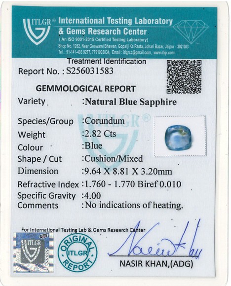 Blue Sapphire - 2.82 Carat
