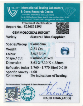 Blue Sapphire - 2.83 Carat