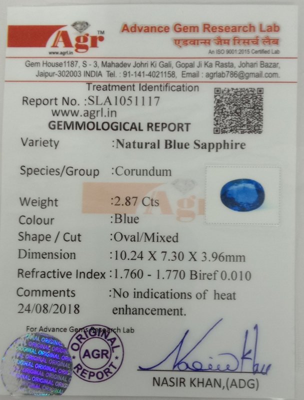 Blue Sapphire - 2.87 Carat
