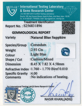 Blue Sapphire - 2.93 Carat