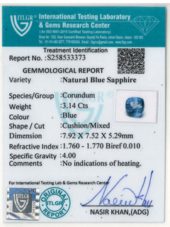 Blue Sapphire - 3.14 Carat