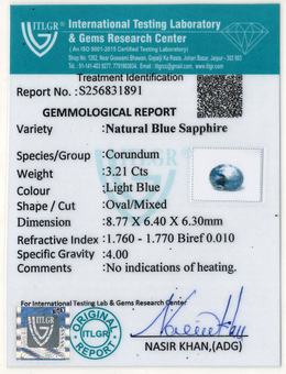 Blue Sapphire - 3.21 Carat