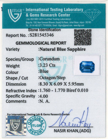 Blue Sapphire - 3.23 Carat